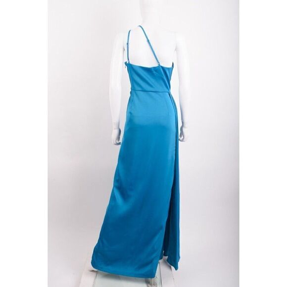 Aidan Mattox Womans Evening Gown Draped Satin One-Shoulder Size US 10 EU 42 NWT - Picture 5 of 6